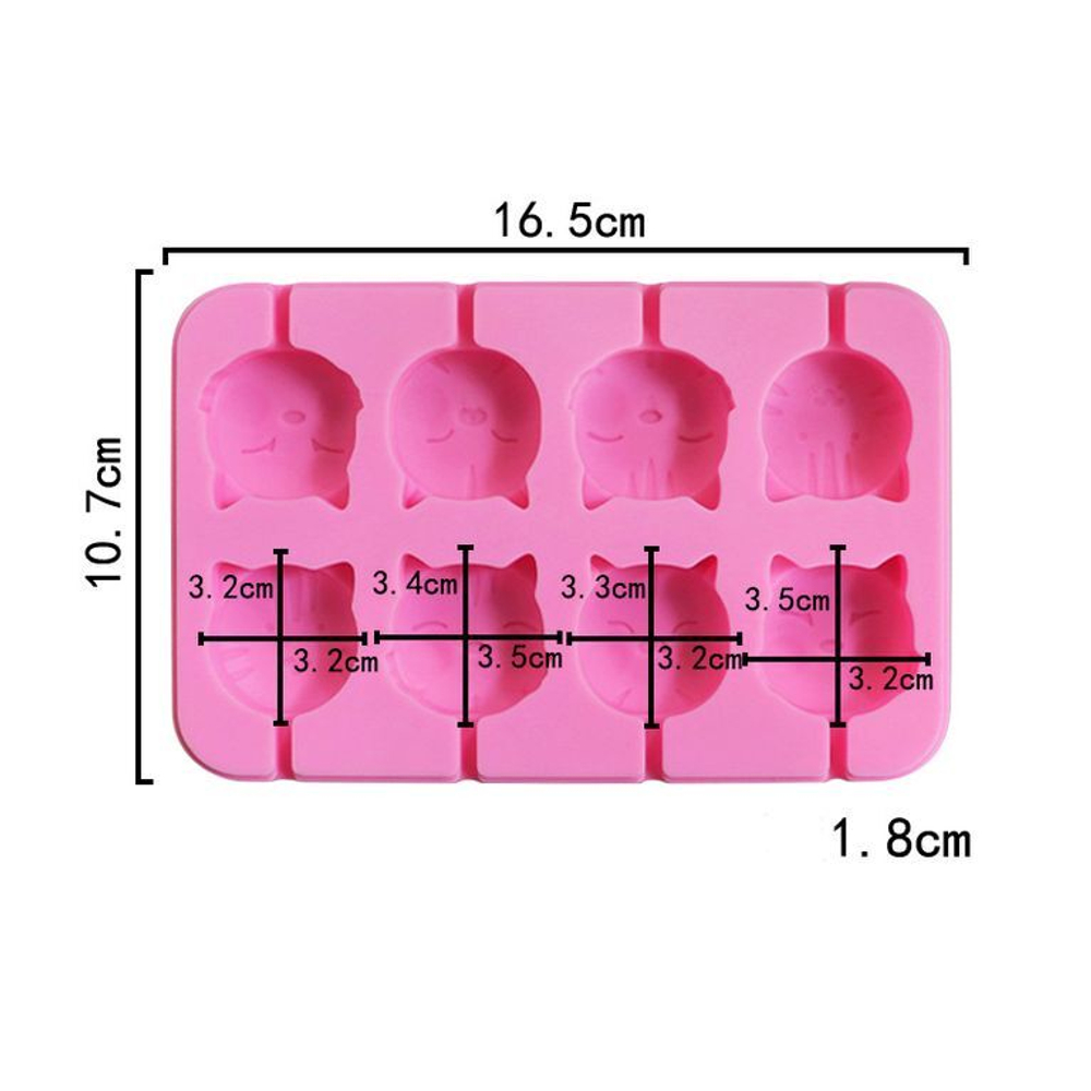 Силиконовая форма для леденцов «Милые питомцы»