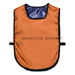 Манишка футбольная двусторонняя универсальная Spektr Sport оранжево-синяя
