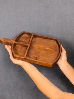 Деревянная менажница из кедра для подачи, сервировки