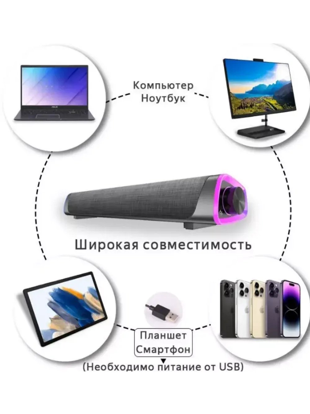 Саундбар для ПК Bluetooth