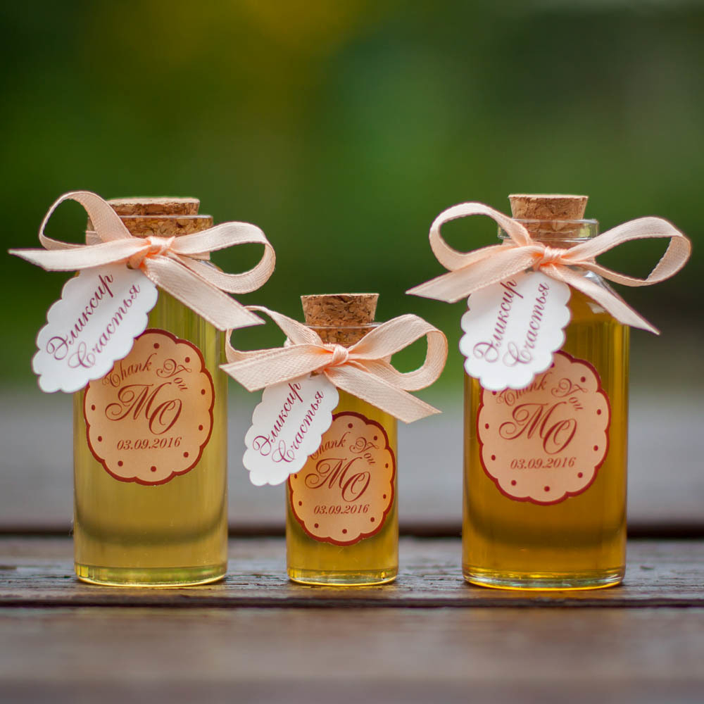 Бонбоньерка с медом на свадьбу, 20 грамм, "Эликсир любви"