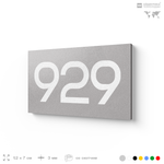 Номер на дверь 929, табличка на дверь для офиса, квартиры, кабинета, аудитории, склада, серая 120х70 мм, Айдентика Технолоджи