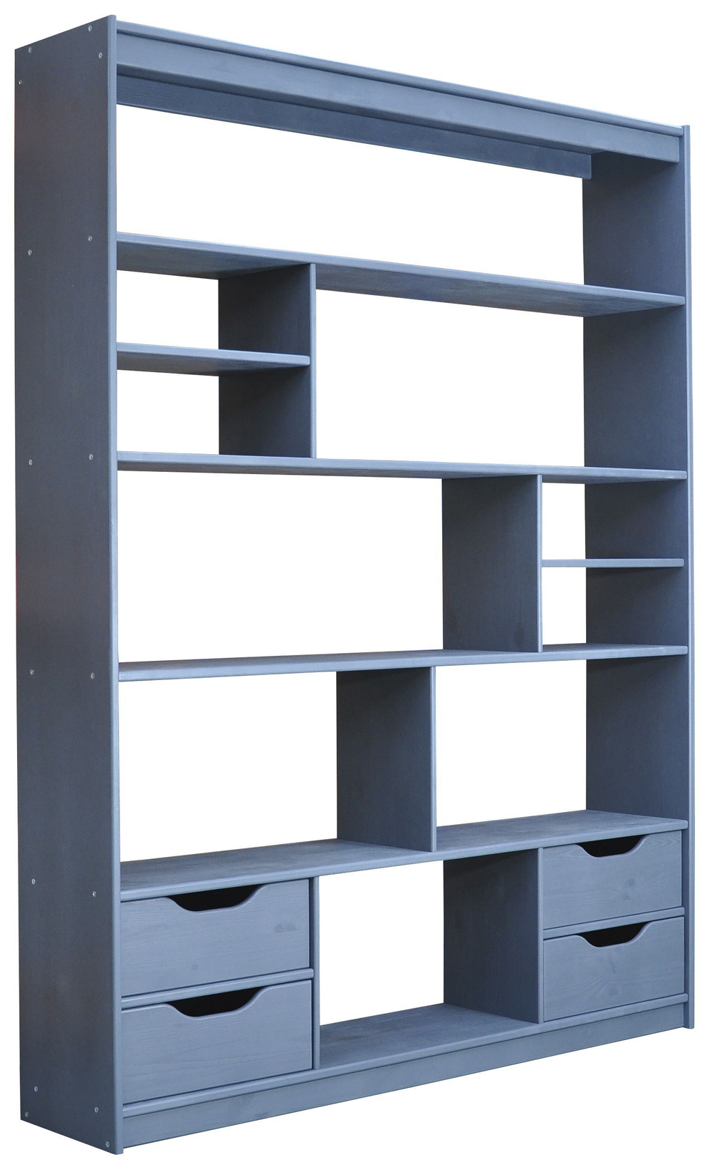 Стеллаж Расмус деревянный серый