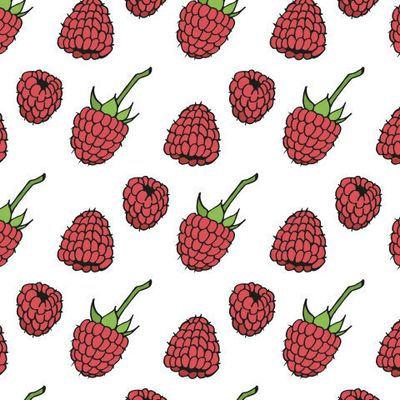 красная малина на белом фоне