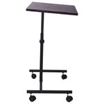 Стол BRABIX "Smart CD-015", 600х380х670-880 мм, ЛОФТ, регулируемый, колеса, металл/ЛДСП ясень, каркас черный, 641887