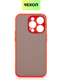 Чехол BROSCORP для Apple iPhone 14 Pro оптом (арт. IP14PRO-ST-TPU-RED-BLACK)
