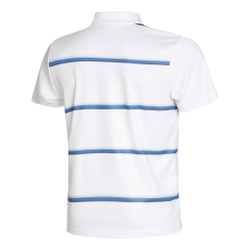 Мужское теннисное поло Quiet Please Ocean AOP Stripe Tournament Polo Men - White, Dark Blue