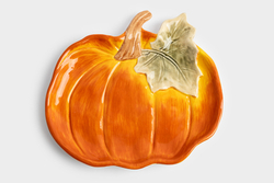 Блюдо 22см Anna Lafarg Bright pumpkin Тыква оранжево-зеленая