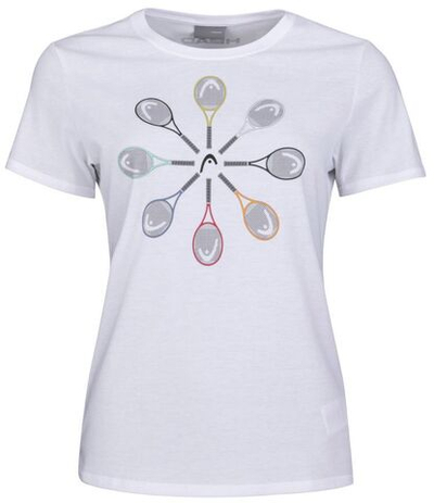 Женская футболка теннисная Head Racquet T-Shirt W - white