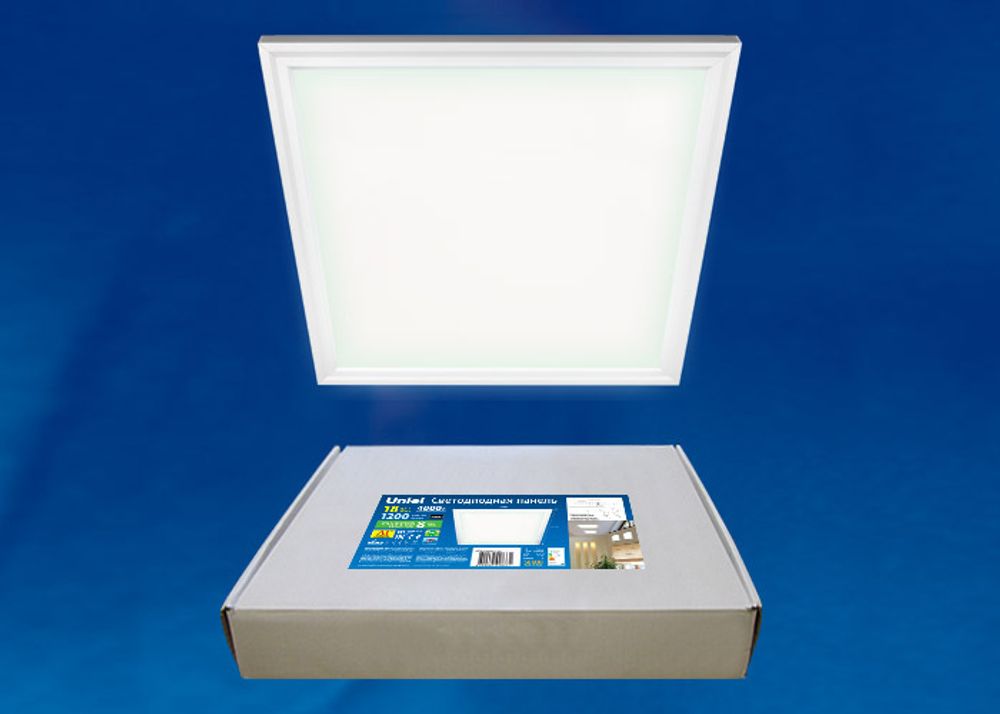 ULP-3030-18W/NW EFFECTIVE WHITE Светильник светодиодный потолочный встраиваемый. Белый свет (4000K). Корпус белый. В комплекте с и/п. ТМ Uniel.