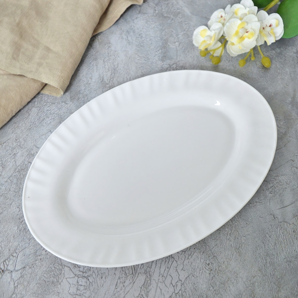 Блюдо овальное 25см "Wave classic" Без деколи (50236)