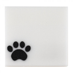 Прозрачные стикеры для заметок с клеевым краем, Alingar, 75 х 75 мм, 50 л., покрытие starlight touch, "Black PAW", лапка, роз, водонепрониц., европод.