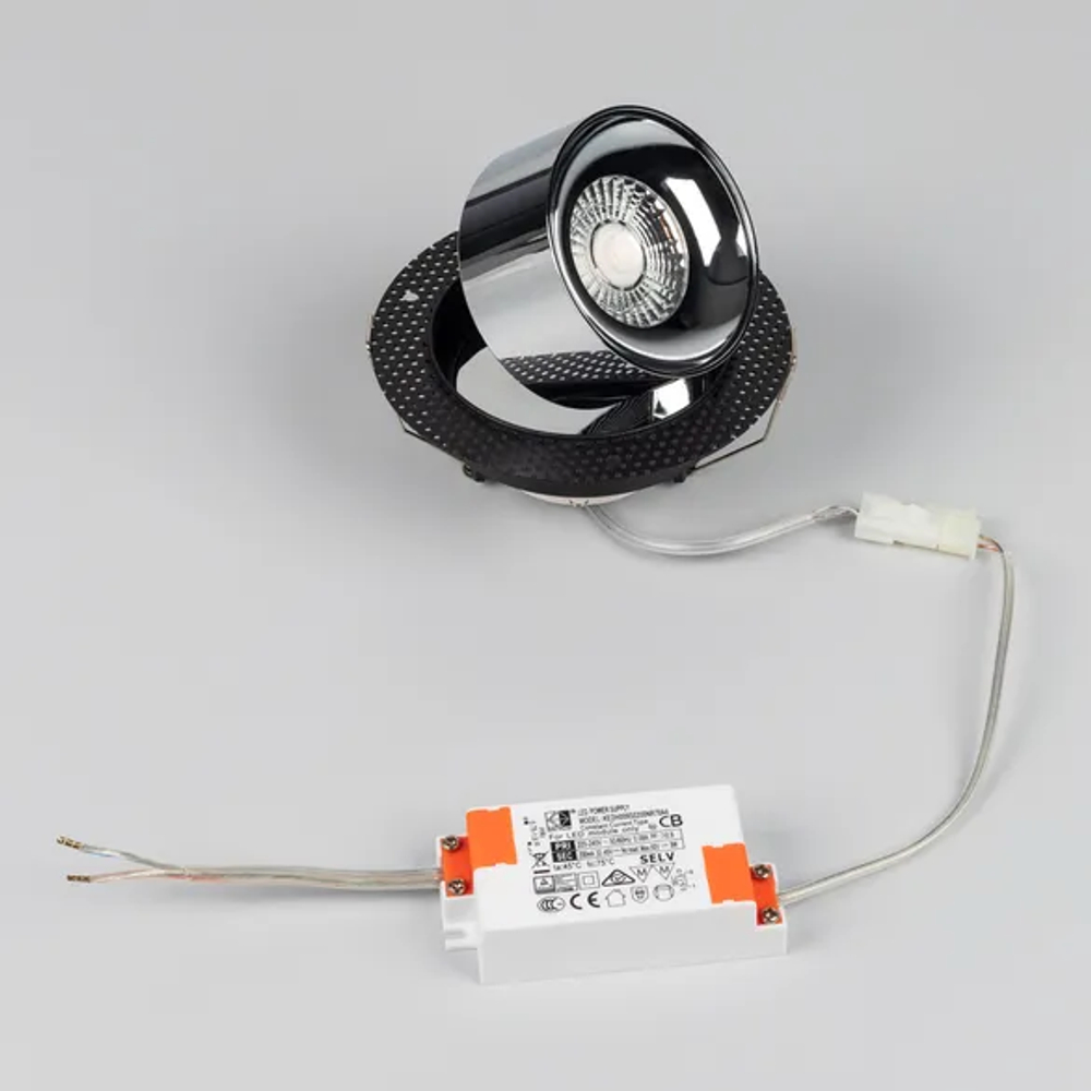 Светильник SP-PLURIO-BUILT-TRIMLESS-R120-9W Warm3000 (BK-CHR, 36 deg, 230V) (Arlight, IP20 Металл, 3 года) 038064