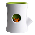 Горшок для цветов с системой автополива log&squirrel, белый/зеленый