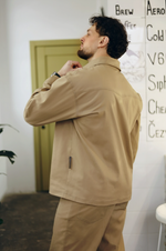 Рубашка "No stress" бежевая