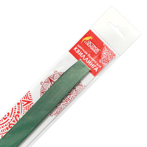 Бумага для квиллинга "Зеленая пихта", 125 полос, 5х300 мм, 130г/м2, ОСТРОВ СОКРОВИЩ, 128774 И