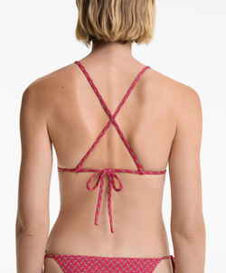 OYSHO Жаккардовый треугольный топ бикини, фуксия