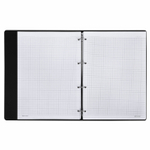 Тетрадь на кольцах БОЛЬШАЯ А4 (240х310 мм) 120 л. под кожу BRAUBERG VISTA Black (2 штуки в упаковке)