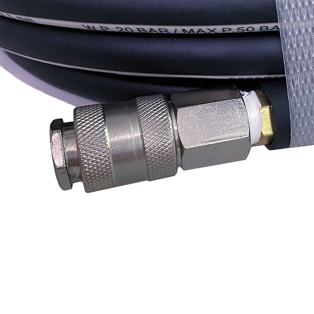 Гибкий ПВХ шланг с соединениями , с БРС длина 15м, цвет Черный