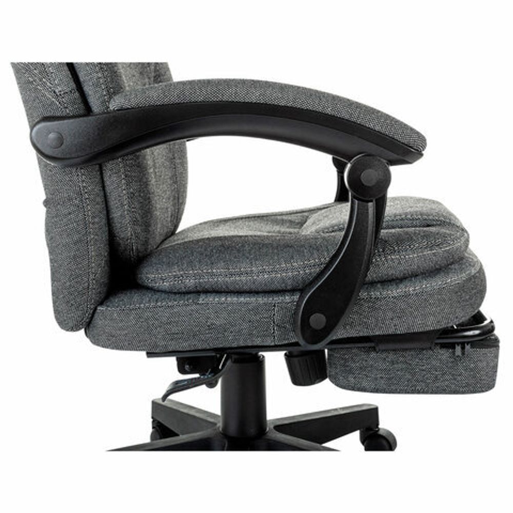 Кресло офисное CH-868MSG-BF, синхромеханизм, вибромодуль, подставка для ног, ткань, серое, 1998751