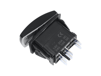 Переключатель ВКЛ/ВКЛ/ВЫКЛ, красный, КОМБО СВЕТ