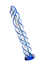 Фаллоимитатор стеклянный спиралевидный 18,7 см