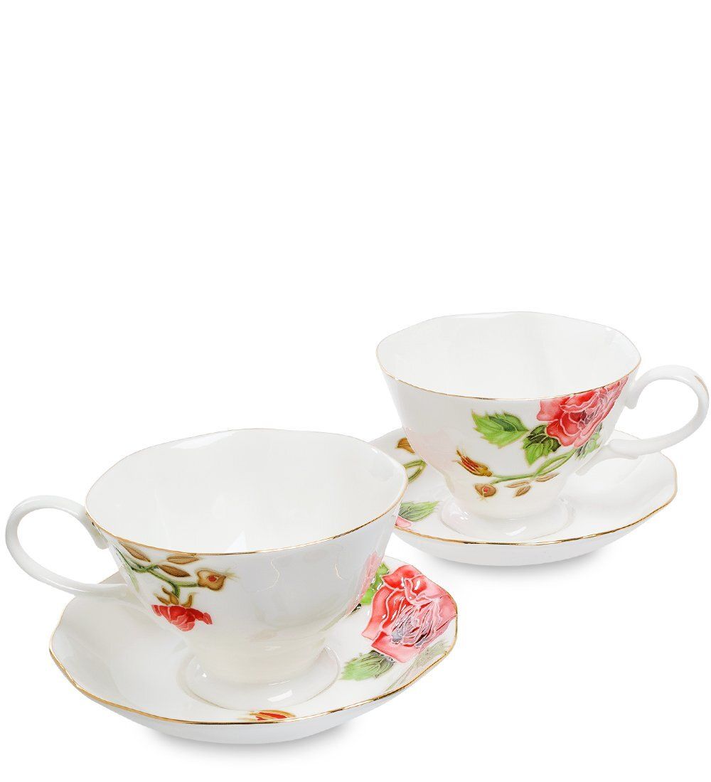 Pavone JS-14 Чайный набор на 2 перс. «Золотая Роза Рафаэлло»