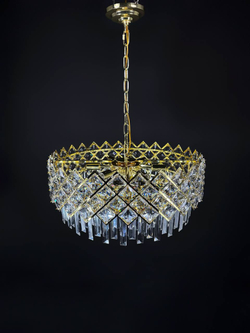 Люстра подвесная Lanbos, 9 ламп Е14, 360 Вт, до 20 кв м, золотая