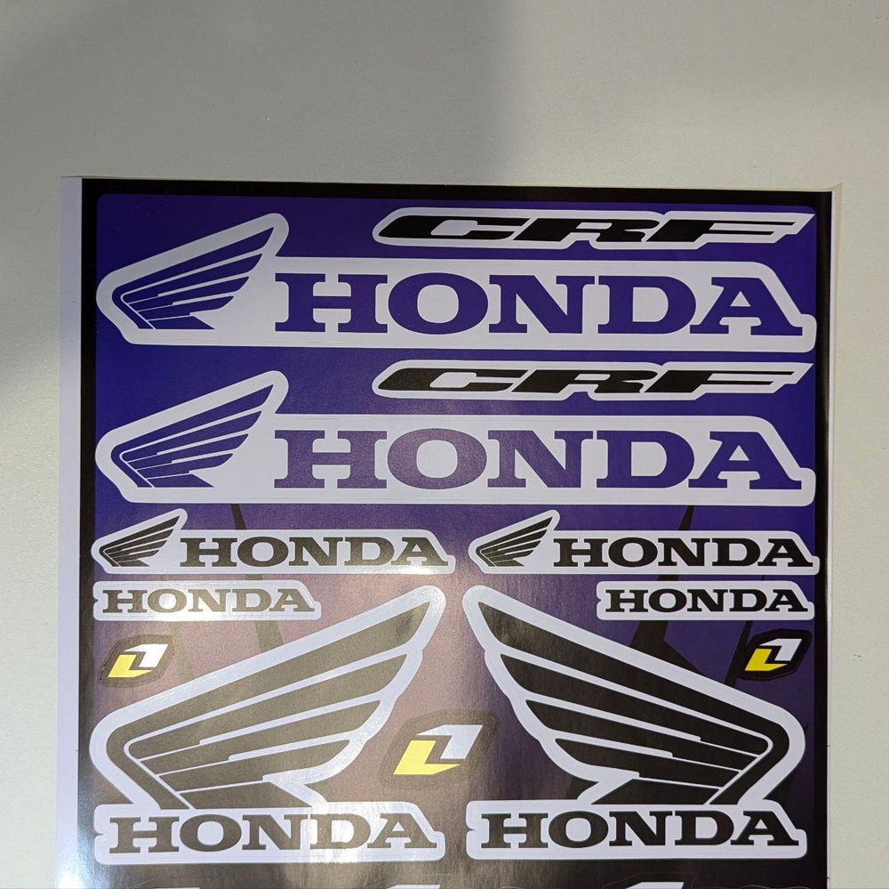 - Лист наклеек для стикербомбинга мотокросс (темно-синий)