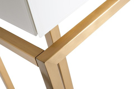 Консоль Garda Decor бело-золотая kfg070