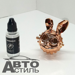 Ароматизатор-игрушка -на обдув- ЗАЯЦ - YC-34RG розово-золотой