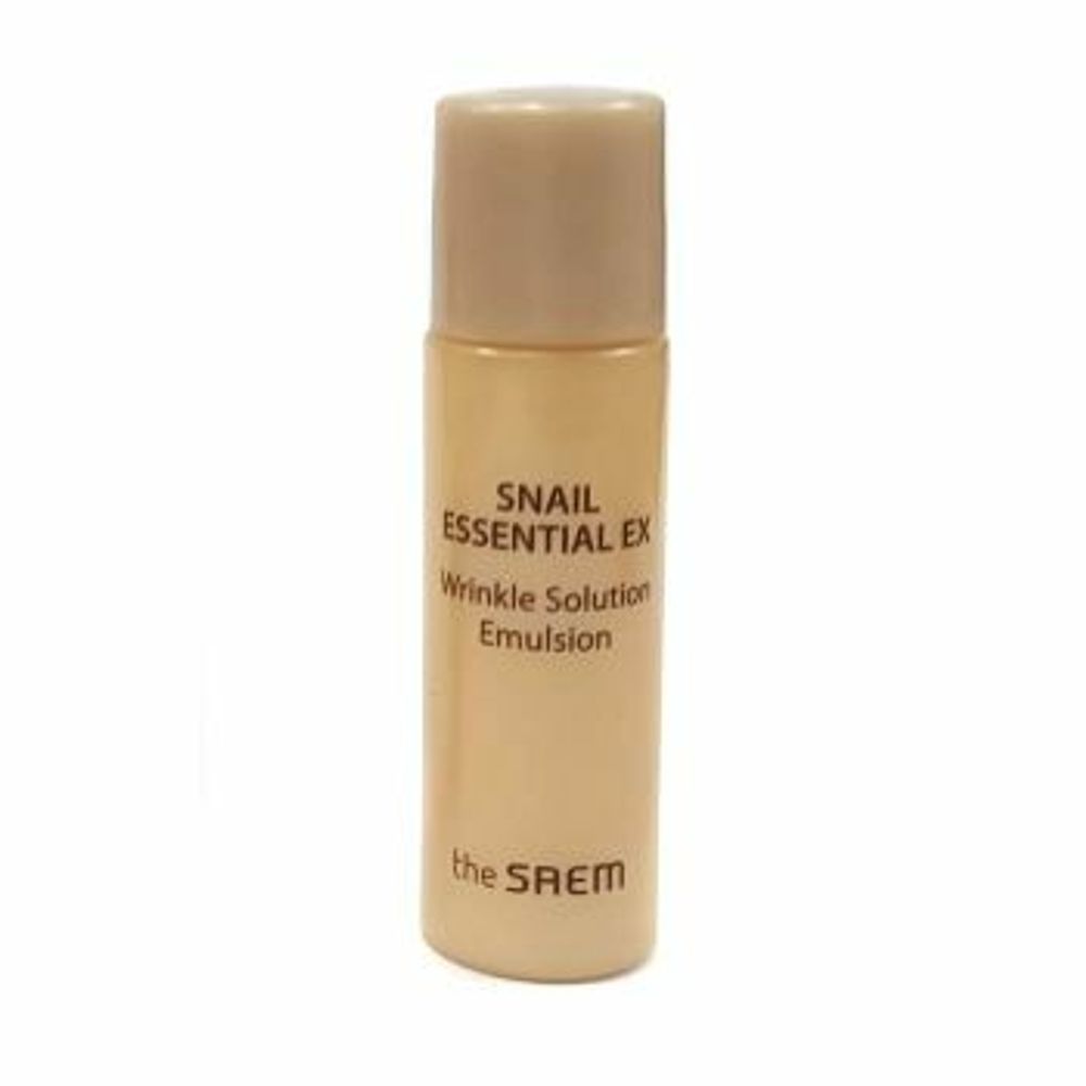 Эмульсия с улиткой антивозрастная мини THE SAEM SNAIL ESSENTIAL EX WRINKLE SOLUTION EMULSION 5 мл