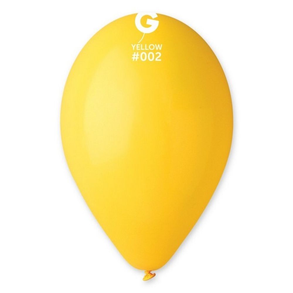 Воздушные шары Gemar, цвет 002 пастель, жёлтый, 100 шт. размер 10&quot;