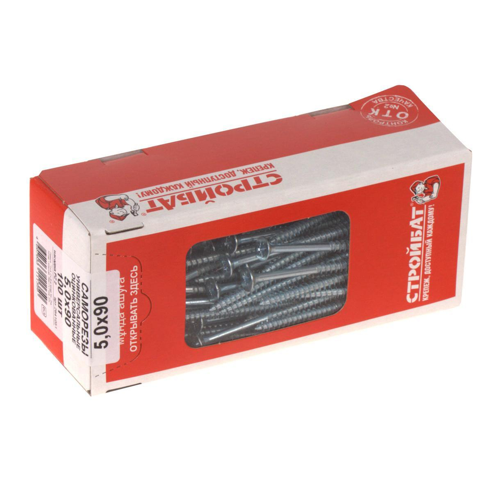 САМОРЕЗЫ СТРОЙБАТ УНИВЕРСАЛЬНЫЕ ОЦИНК 5,0Х90 100ШТ 7563