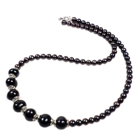 Колье "Одри" жемчуг темный