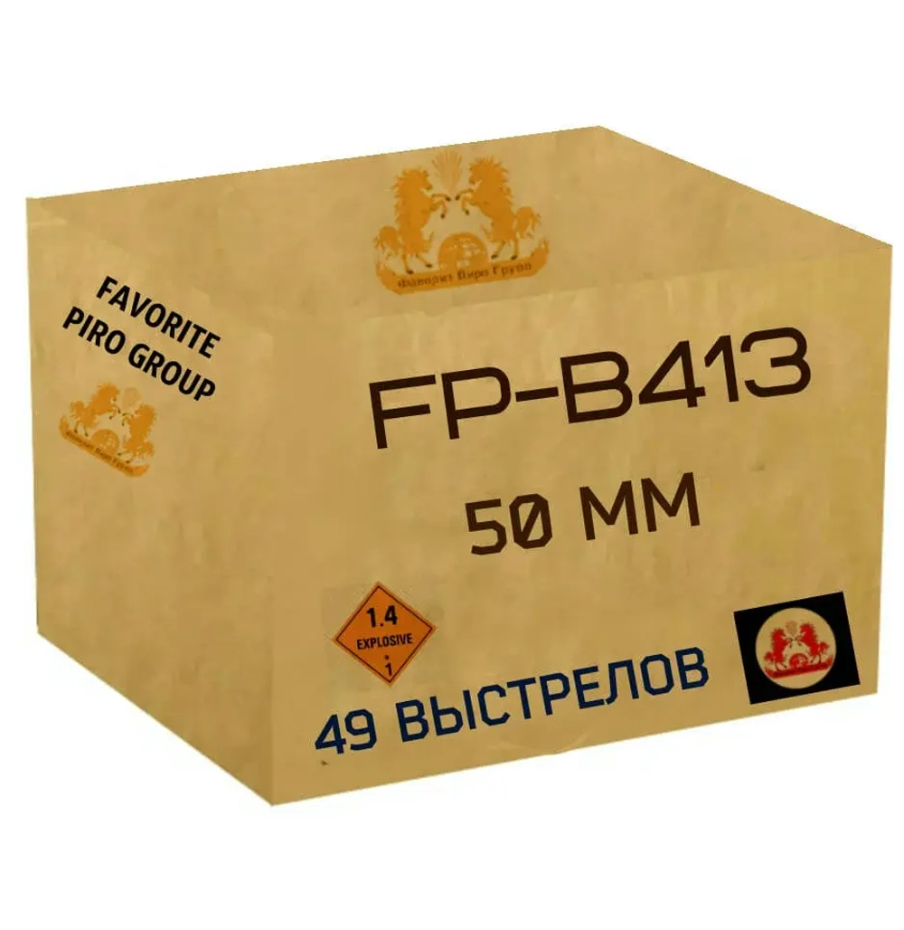 Батарея салютов Fp-b413 (FP-B413) от Фаворит Пиро Групп, 49 выстрелов, 50 мм