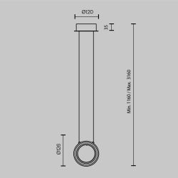 Светильник подвесной светодиодный Maytoni Pharao MOD361PL-L7BS3K
