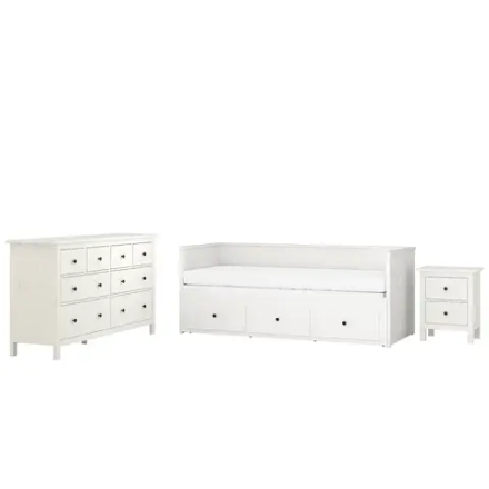 Комплект мебели д/спальни  - IKEA HEMNES, 200x80см, белый, ХЕМНЭС ИКЕА