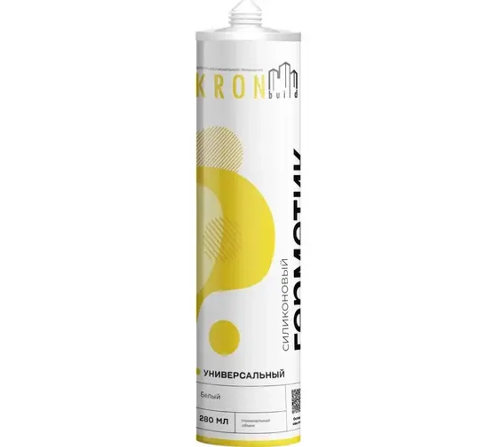 Силиконовый универсальный герметик KRONbuild (белый) 280 гр