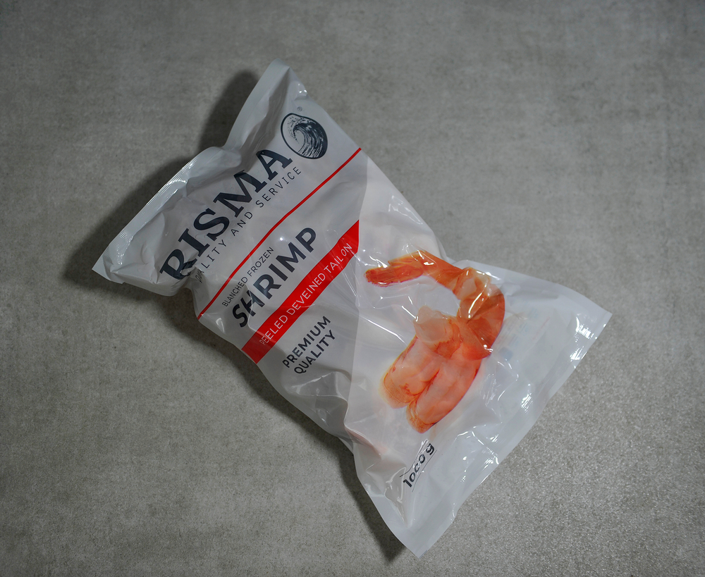 Креветка очищенная бланшированная с хвостом 31/40 RISMA 1кг.