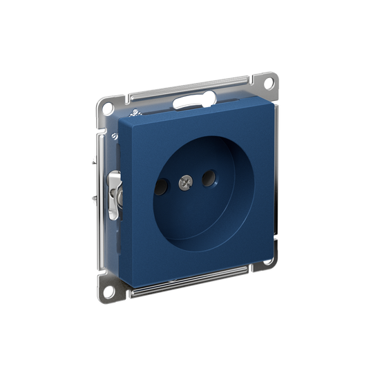 Розетка AtlasDesign 16А без заземл. без шторок быстрозажим. клем. механизм аквамарин SE ATN001141S