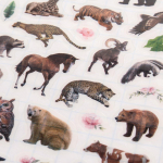 Наклейки "Дикие животные" 21,5*11см. светятся в темноте