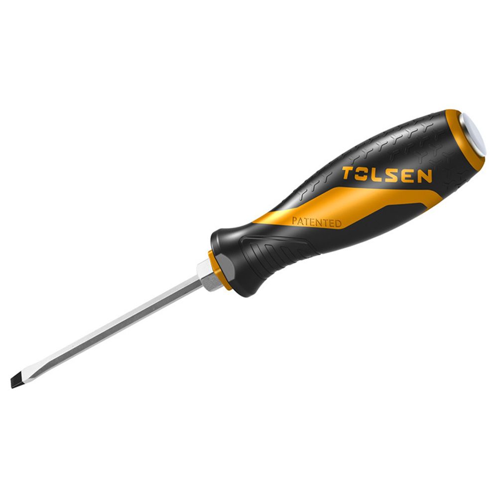 TOLSEN (TT20117) Отвертка шлицевая &quot;GRIPro&quot;, Slotted 8,0 мм, 150 мм, силовая