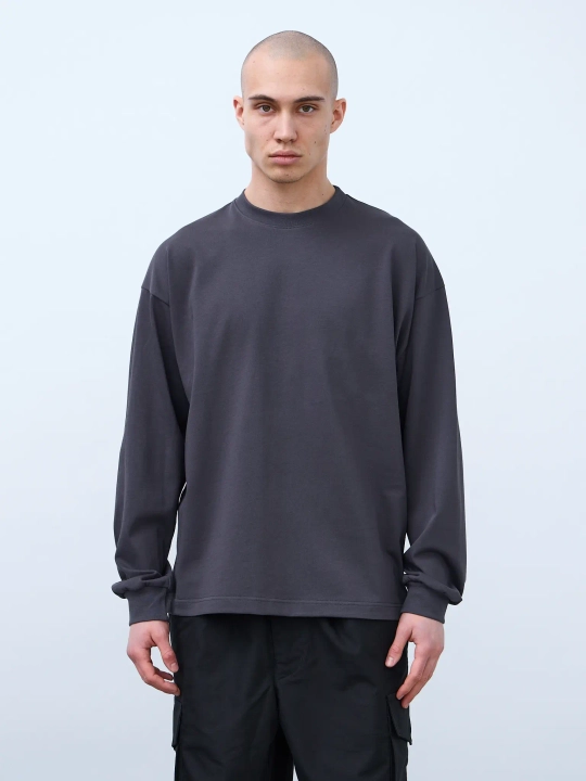 Лонгслив оверсайз (графит) 230 г