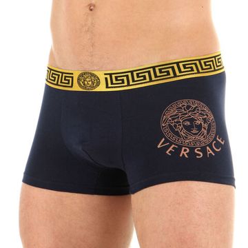 Трусы мужские боксеры т-синие с эмблемой сбоку Versace