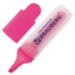 Текстовыделитель BRAUBERG "FLUO" красный линия 1-5 мм (10 штук в упаковке)