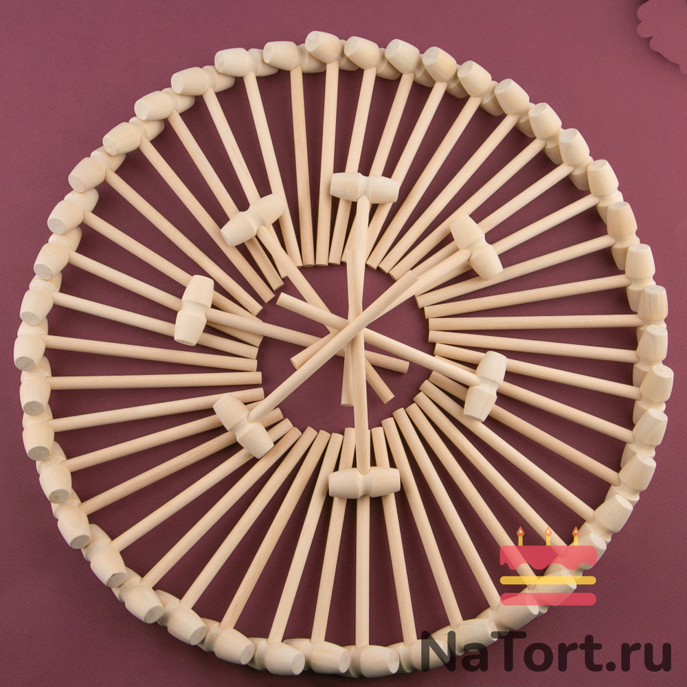 Деревянный молоточек для шоколада (50 штук)