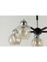 Люстра потолочная FABIA  E27*5*60W черный, хром