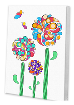 Раскраска на холсте 20х20см "Одуванчики" (Развивашки)