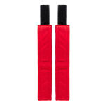 Красно-черные велюровые наручники ToyFa Anonymo 310106